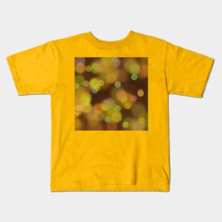 A Golden Christmas Pattern on  Fawn Brown Kids T-Shirt